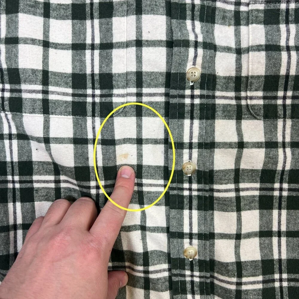 Vtg Eddie Bauer Men's Heavy Duty XL Flannel Long‎ Sleeve Button Up Thick Warm